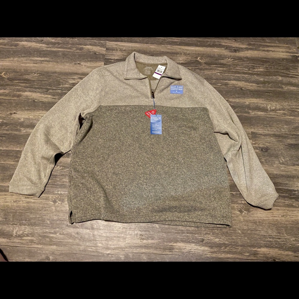 Haggar Pullover Quarter Zip Sweater